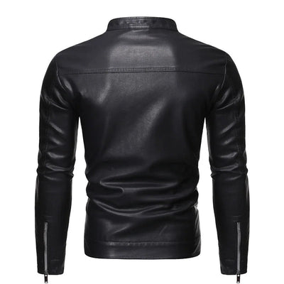Stehkragen Lederjacke