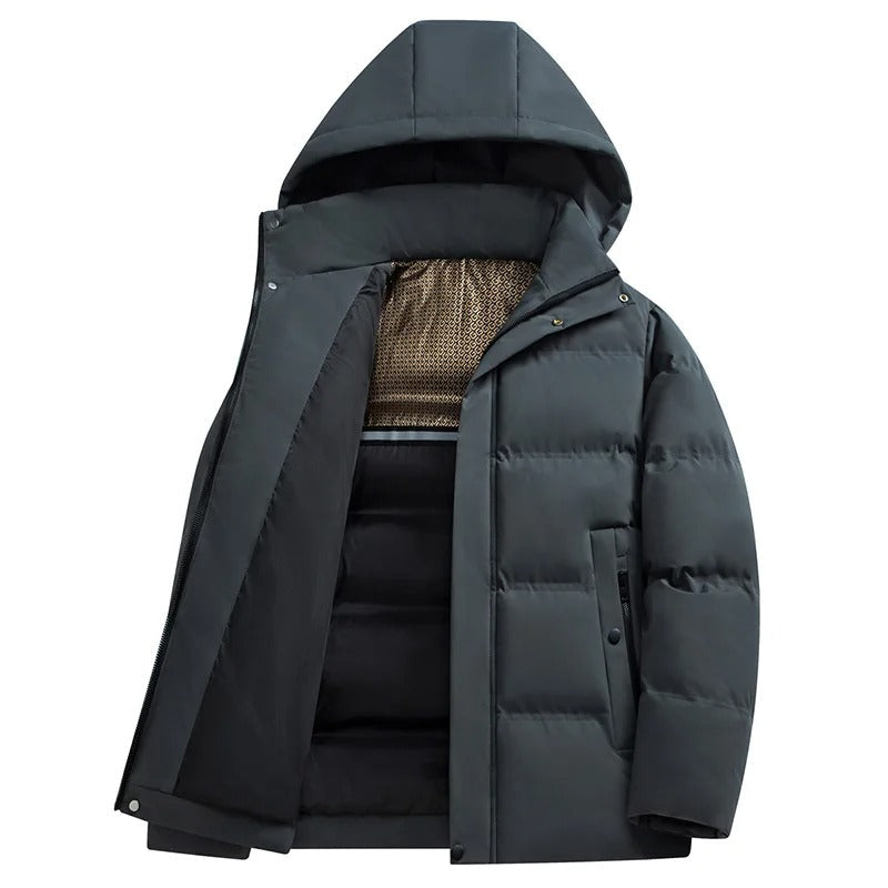Elegante Kapuzen-Fleecejacke