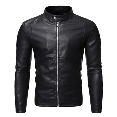 Stehkragen Lederjacke