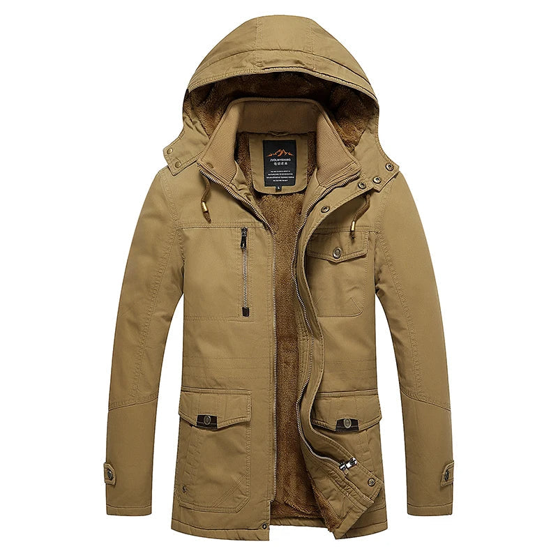 Elegante Baumwollgefütterte Winterjacke