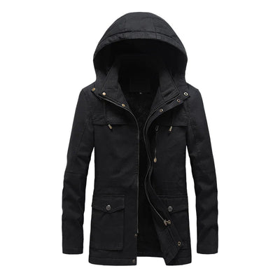 Lässige Baumwoll-Winterjacke