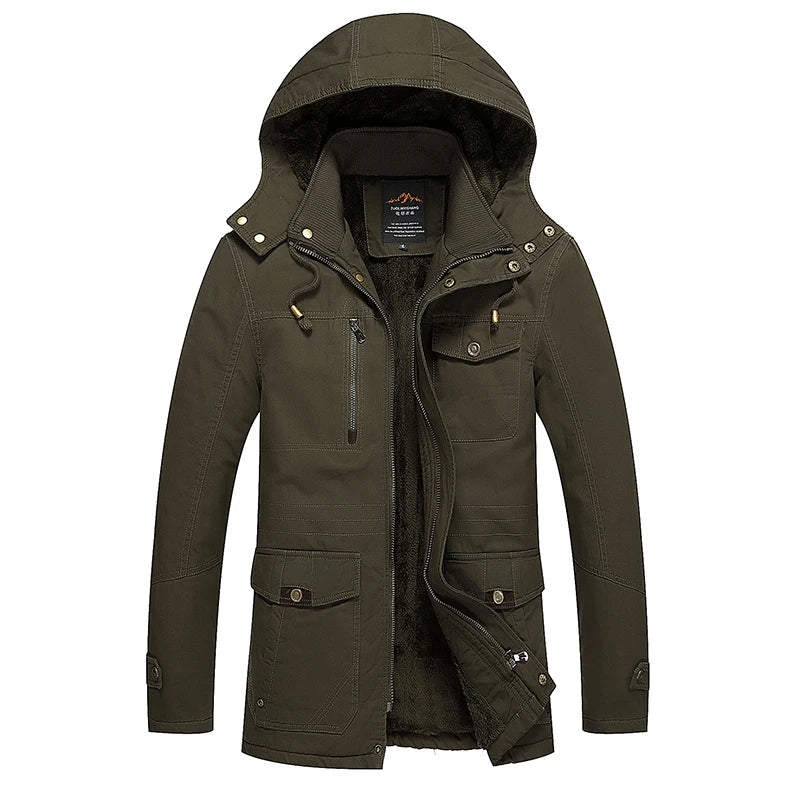Elegante Baumwollgefütterte Winterjacke