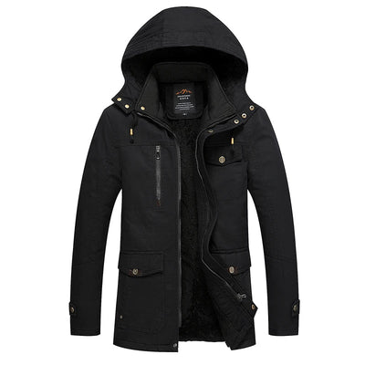 Elegante Baumwollgefütterte Winterjacke