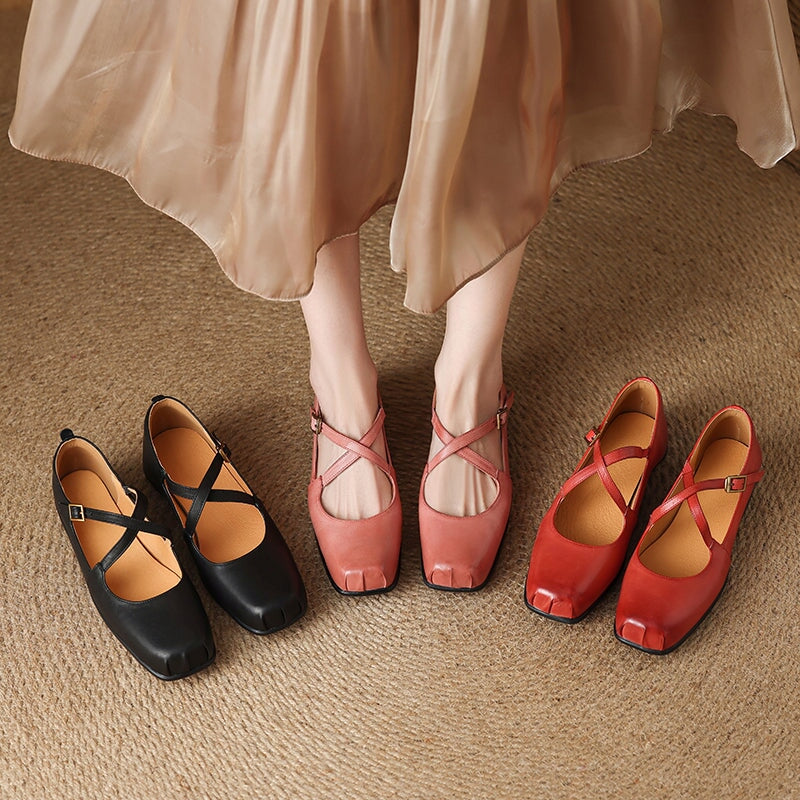 Edith - Leder Mary Janes