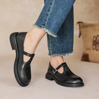 Adrena - Bequeme Leder Mary Janes