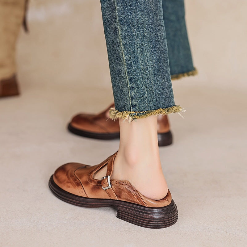 Adrena - Bequeme Leder Mary Janes
