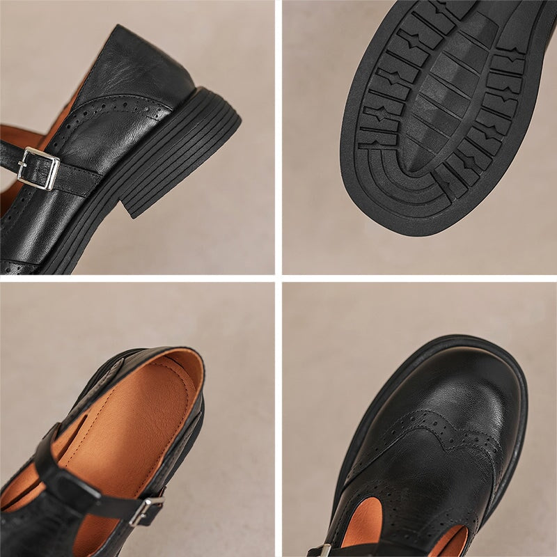 Adrena - Bequeme Leder Mary Janes