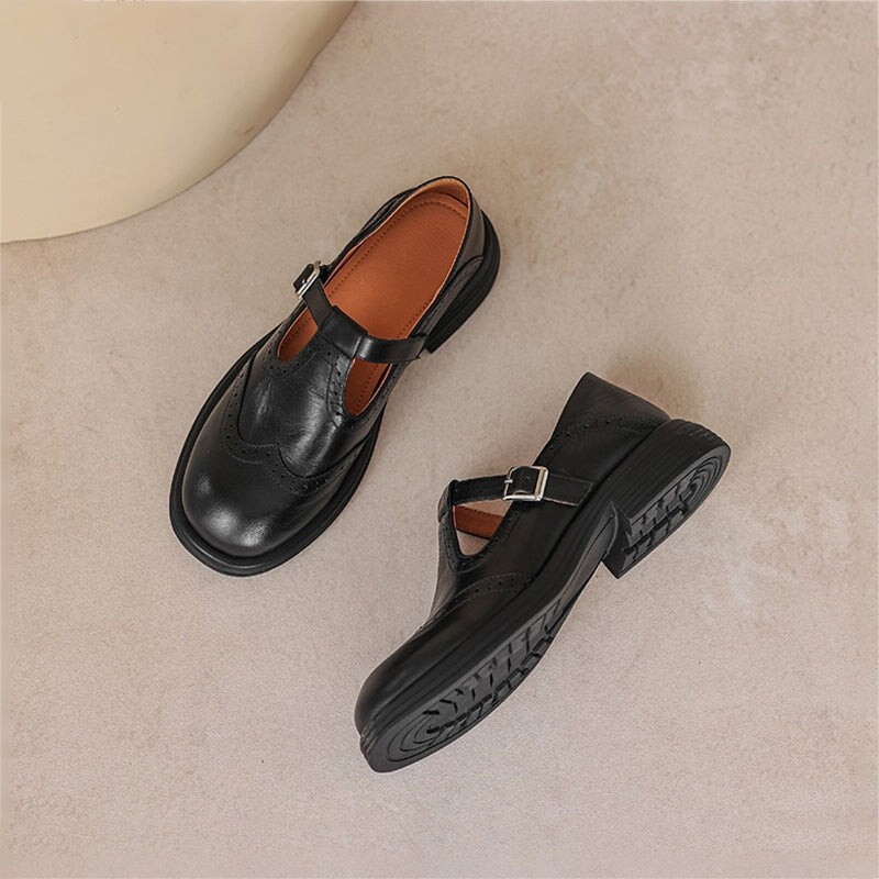Adrena - Bequeme Leder Mary Janes