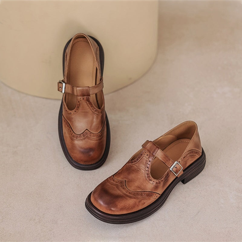 Adrena - Bequeme Leder Mary Janes