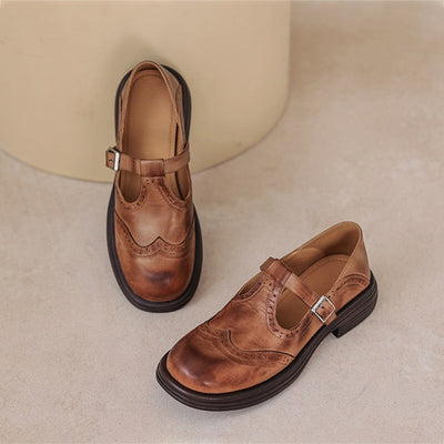 Adrena - Bequeme Leder Mary Janes