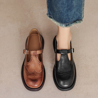 Adrena - Bequeme Leder Mary Janes