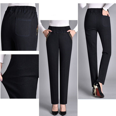 Amy® | Damenjeans mit Seitentaschen und Elastischem Bund