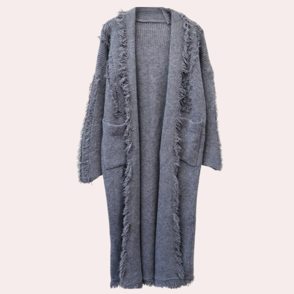 Raquela - Trendiger gestrickter langer Cardigan
